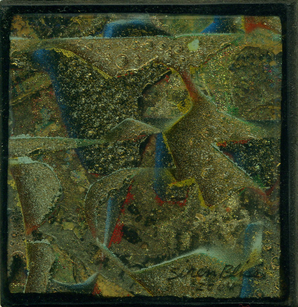 Acrylic and Lacquer on Wood Panel, 2.5in x 2.5in - 2004 